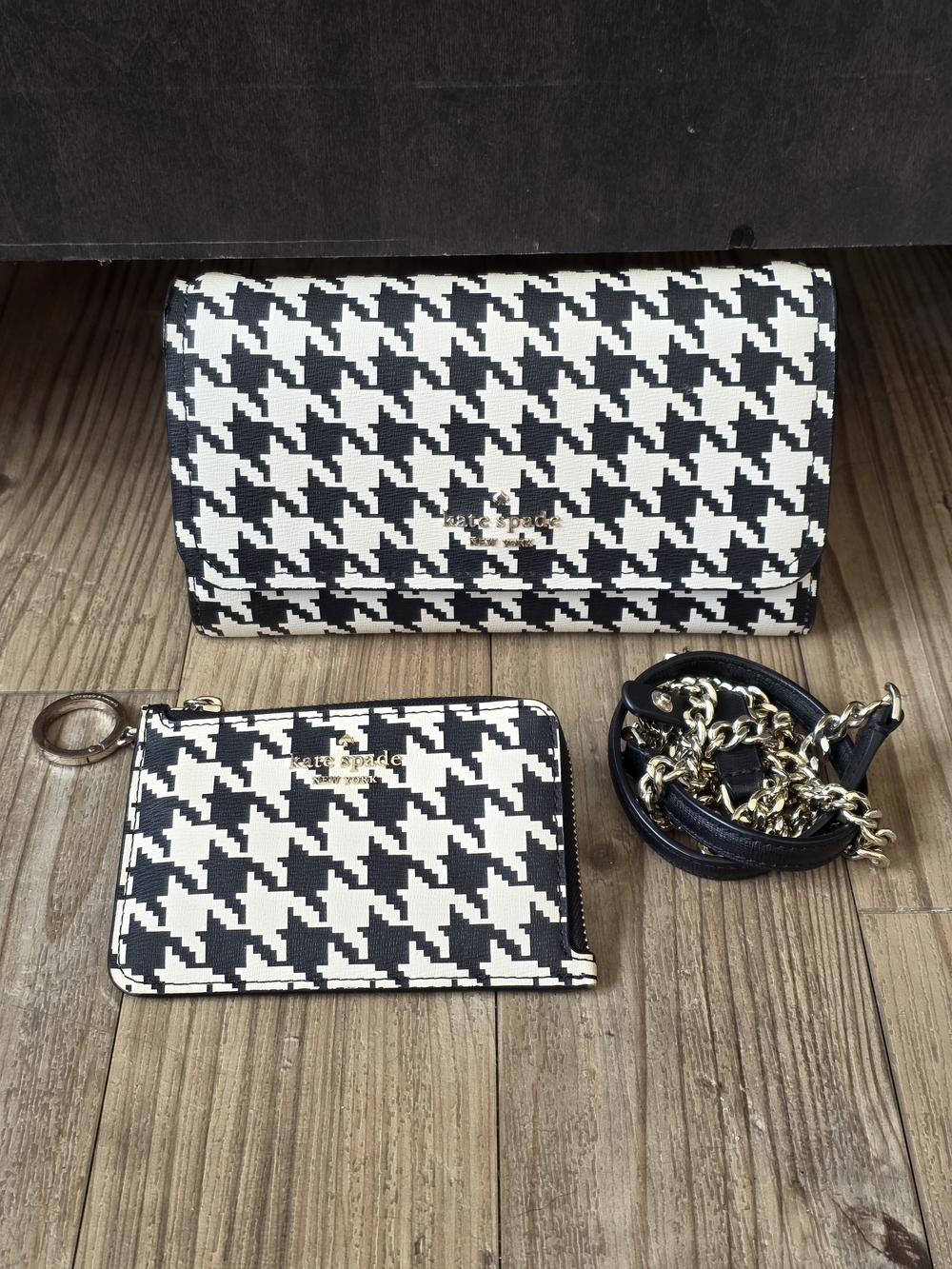 Kate Spade Darcy Black & White Houndstooth set